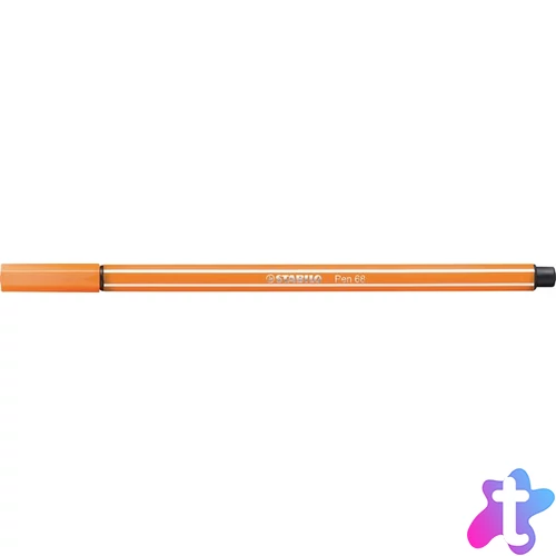 Filctoll, 1 mm, STABILO "Pen 68", halvány narancssárga