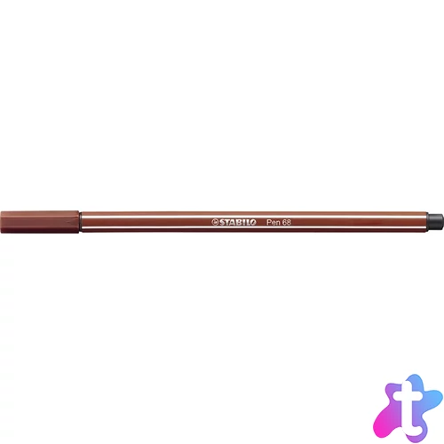 Filctoll, 1 mm, STABILO "Pen 68", téglavörös