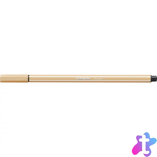Filctoll, 1 mm, STABILO "Pen 68", világosokker