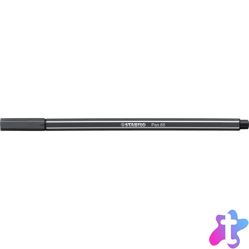 Filctoll, 1 mm, STABILO "Pen 68", mély szürke