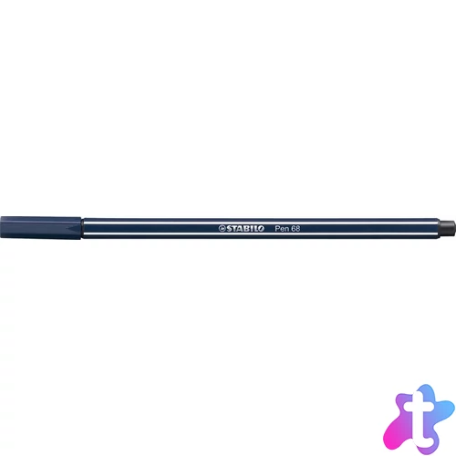 Filctoll, 1 mm, STABILO "Pen 68", éj szürke