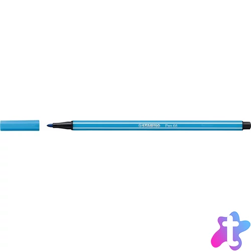 Filctoll, 1 mm, STABILO "Pen 68", neon kék