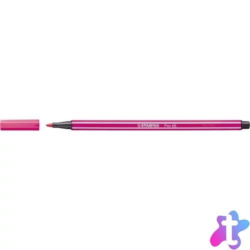 Filctoll, 1 mm, STABILO "Pen 68", neon rózsaszín