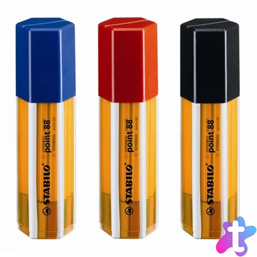 Tűfilc készlet, 0,4 mm, STABILO "Point 88 Big Point Box", 20 különböző szín