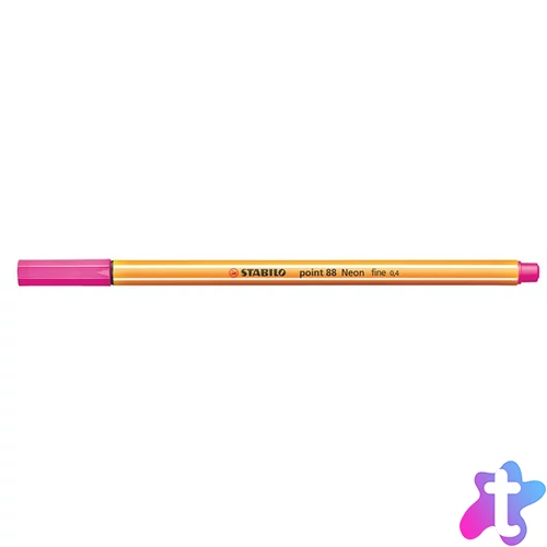 Tűfilc, 0,4 mm, STABILO "Point 88", neon rózsaszín