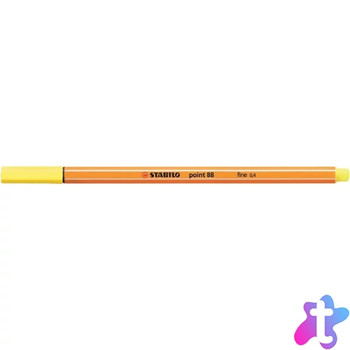 Tűfilc, 0,4 mm, STABILO "Point 88", citromsárga