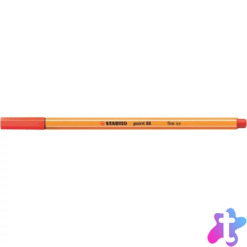 Tűfilc, 0,4 mm, STABILO "Point 88", világos piros