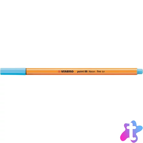 Tűfilc, 0,4 mm, STABILO "Point 88", neon kék