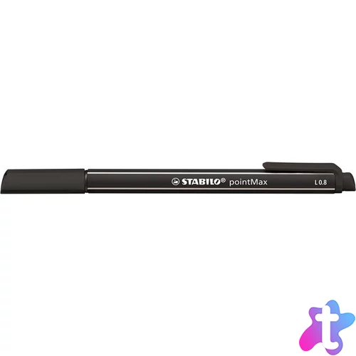 Filctoll, 0,8 mm, STABILO "Point Max", fekete