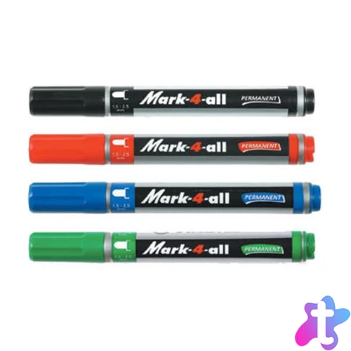 Alkoholos marker, 1,5-2,5 mm, kúpos, STABILO "Mark-4-all", fekete
