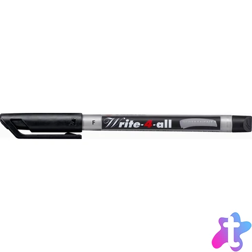 Alkoholos marker, 0,7 mm, kúpos, STABILO "Write-4-all", fekete