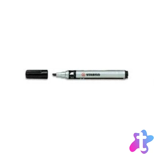 Alkoholos marker, 1-4 mm, vágott, STABILO "Mark-4-all", fekete
