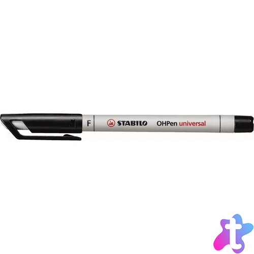 Alkoholmentes marker, OHP, 0,7 mm, STABILO "OHPen F", fekete