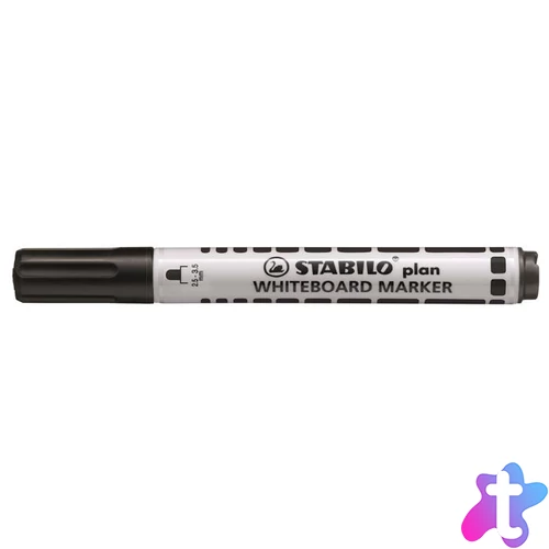Táblamarker, 2,5-3,5 mm, kúpos, STABILO "Plan", fekete