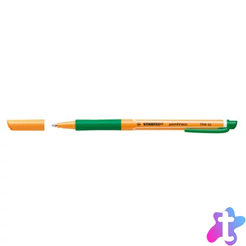 Rollertoll, 0,5 mm, STABILO "PointVisco", zöld