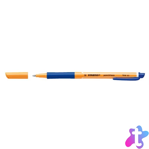Rollertoll, 0,5 mm, STABILO "PointVisco", kék