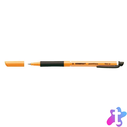 Rollertoll, 0,5 mm, STABILO "PointVisco", fekete