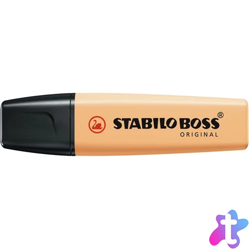 Szövegkiemelő, 2-5 mm, STABILO "BOSS original Pastel", fakó narancs