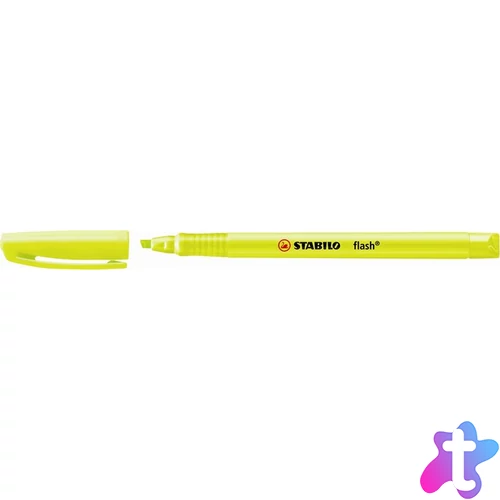 Szövegkiemelő, 1-3,5 mm, STABILO "Flash", sárga