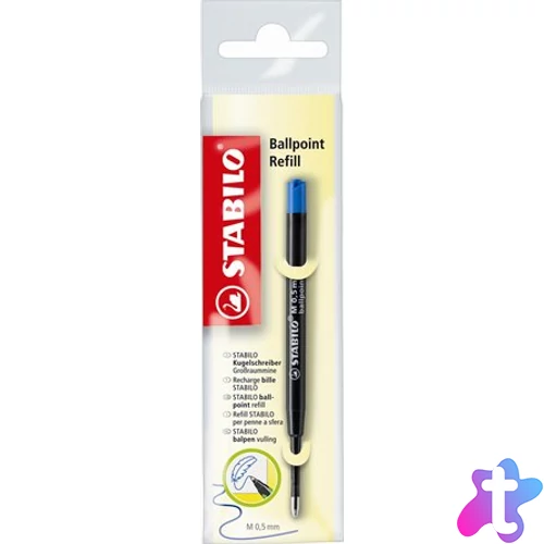 Golyóstollbetét, 0,5 mm, STABILO, "Smartball" és "Easyball" tollhoz, kék