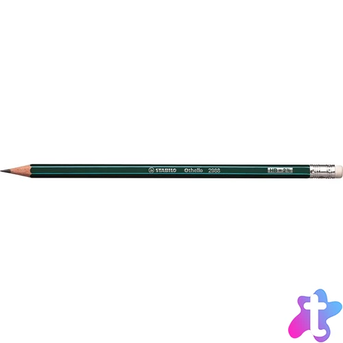 Grafitceruza radírral, HB, hatszögletű, STABILO "Othello"