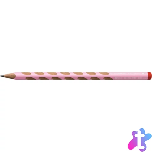 Grafitceruza, HB, háromszögletű, jobbkezes, STABILO, "EASYgraph", pasztell pink