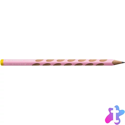 Grafitceruza, HB, háromszögletű, balkezes, STABILO, "EASYgraph", pasztell pink