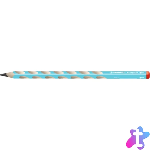 Grafitceruza, HB, háromszögletű, jobbkezes, STABILO, "EASYgraph", kék
