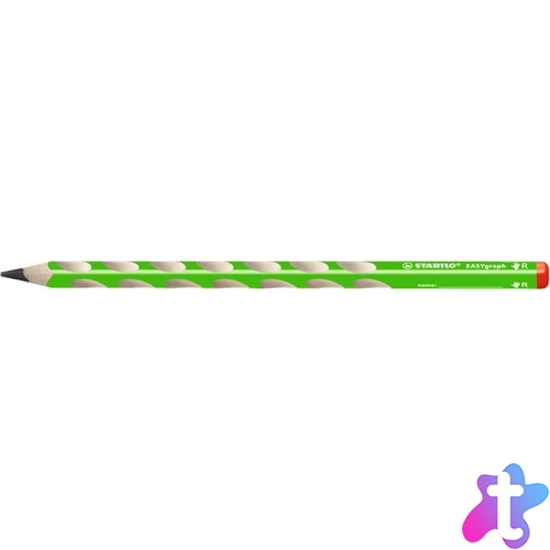 Grafitceruza, HB, háromszögletű, jobbkezes, STABILO, "EASYgraph", zöld