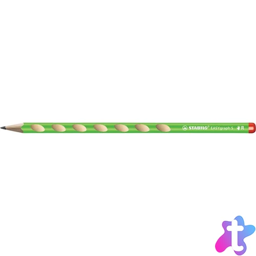 Grafitceruza, HB, háromszögletű, vékony, jobbkezes, STABILO, "EASYgraph", zöld