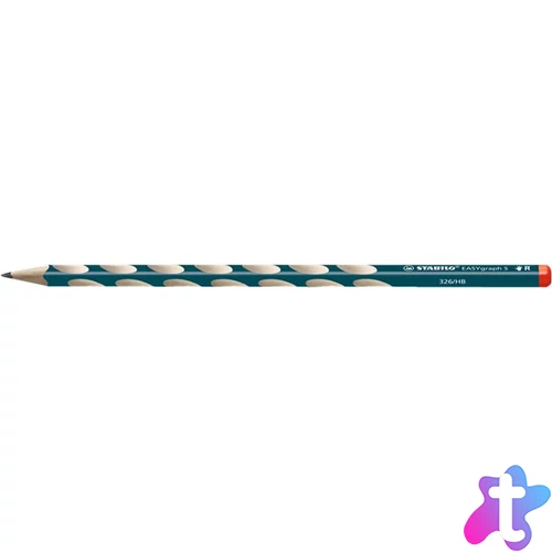 Grafitceruza, HB, háromszögletű, vékony, jobbkezes,  STABILO, "EASYgraph", petrol