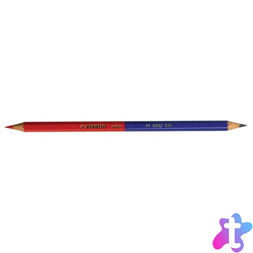 Postairón, hatszögletű, STABILO "979/815", piros-kék