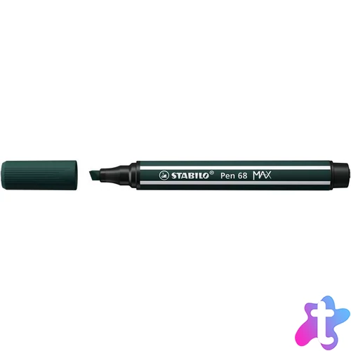 Filctoll, 1-5 mm, vágott hegy, STABILO "Pen 68 MAX", földzöld