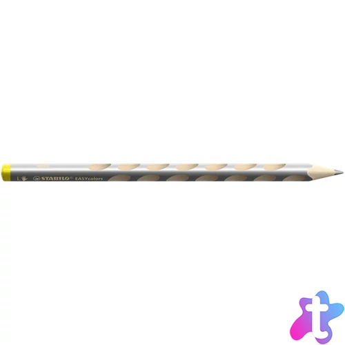 Színes ceruza, háromszögletű, balkezes, vastag, STABILO "EASYcolors", ezüst