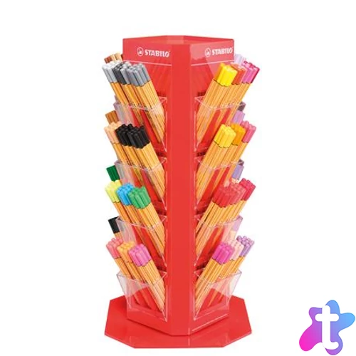 Tűfilc display feltöltési csomag, 0,4 mm, STABILO "Point 88"