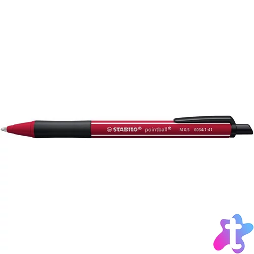 Golyóstoll, 0,5 mm, nyomógombos, burgundi tolltest, STABILO "NatureCOLORS Wildflowers", kék