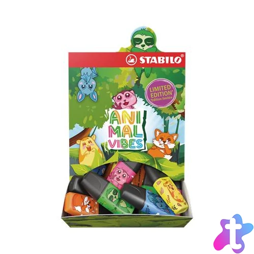 Szövegkiemelő display, 2-5 mm, STABILO "Boss Mini Animal Vibes", vegyes