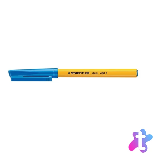 Golyóstoll, 0,3 mm, kupakos, STAEDTLER "Stick 430 F", kék
