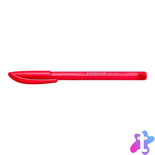 Golyóstoll, 0,3 mm, kupakos, STAEDTLER "Ball 432", piros