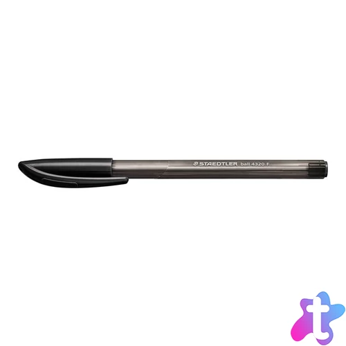 Golyóstoll, 0,3 mm, kupakos, STAEDTLER "Ball 432", fekete