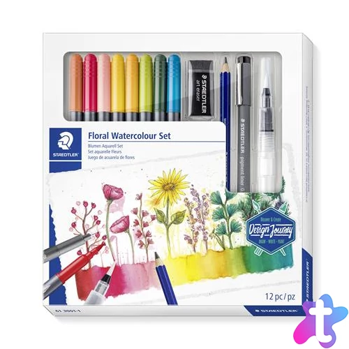 Ecsetirón készlet, kétvégű, STAEDTLER "Mixed Set 5", 8 különböző szín