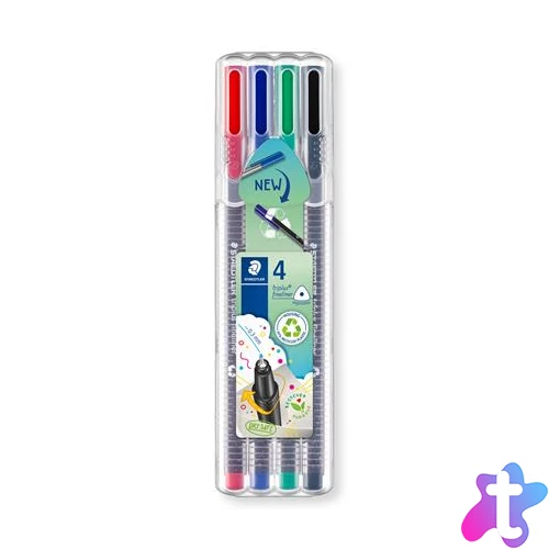 Tűfilc készlet, 0,3 mm, STAEDTLER "Triplus 334", 4 különböző szín