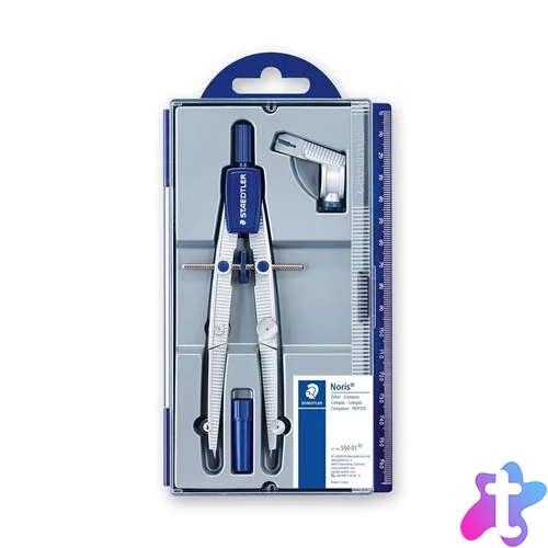Körző készlet, precíziós, 3 darabos, STAEDTLER "Noris 550 01/02"