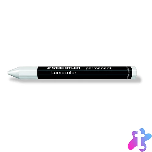 Jelölőkréta, mindenre író, vízálló (omnigraph), STAEDTLER "Lumocolor 236", fehér