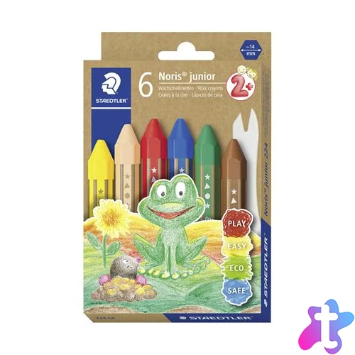 Zsírkréta, jumbo, hatszögletű, STAEDTLER "Noris Junior 224", 6 különböző szín