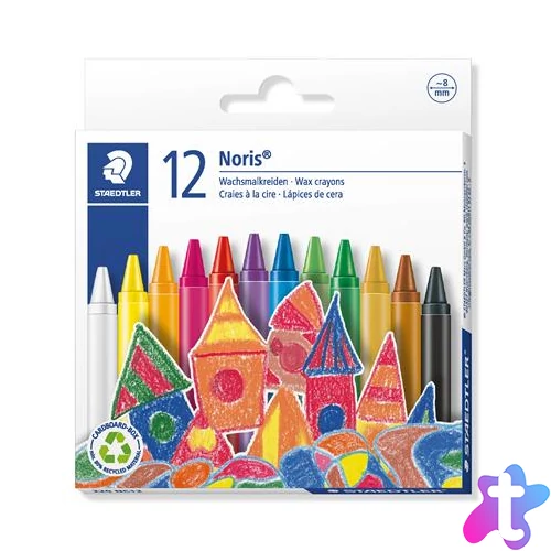 Zsírkréta, STAEDTLER "Noris 220", 12 különböző szín