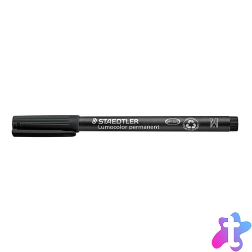 Alkoholos marker, OHP, 1 mm, STAEDTLER "Lumocolor® 317 M", fekete