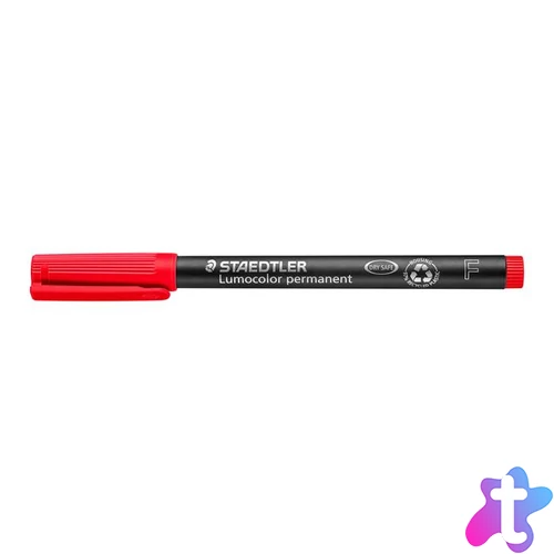Alkoholos marker, OHP, 0,6 mm, STAEDTLER "Lumocolor® 318 F", piros
