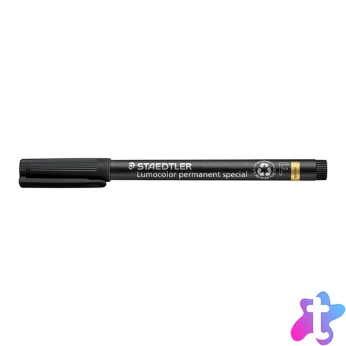 Alkoholos marker, 0,6 mm, STAEDTLER "Lumocolor® special 319 F", fekete