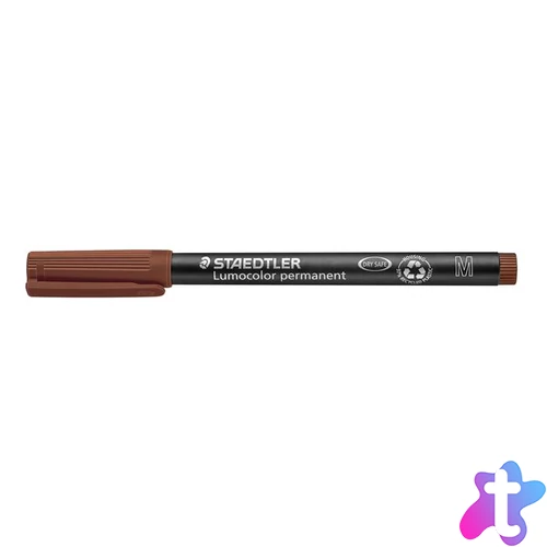Alkoholos marker, OHP, 1 mm, STAEDTLER "Lumocolor® 317 M", barna